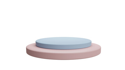 3d product display podium scene with the geometric platform. 3d cylinder stand podium. Commercial background. Geometric forms in modern minimal design. 3d rendering.