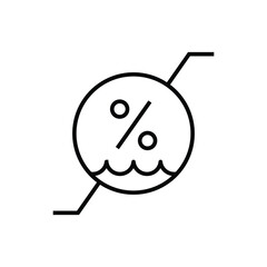Humidity limitation sign icon. Graphical symbol modern, simple, vector, icon for website design, mobile app, ui. Vector Illustration