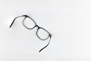 Black Eyeglasses are Designed for Individuals with Visual Impairment for Enhancing Vision, Isolated...