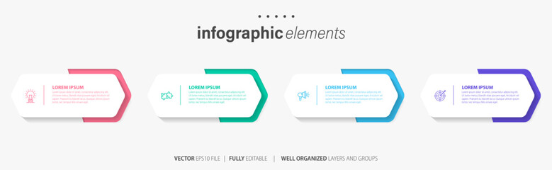 Set of infographics elements in modern flat business style
