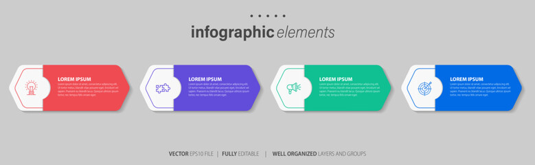 Set of infographics elements in modern flat business style
