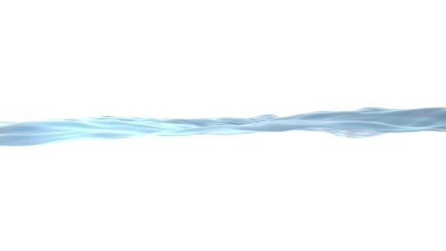 3D animation - Looping animated sea wave design on white background