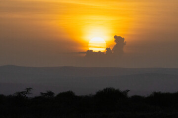 Obraz na płótnie Canvas African Sunset in Kenya