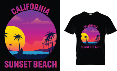 california-sunset-beach t-shirt
