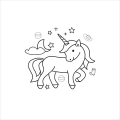 Free vector hand drawn horse outline illustration