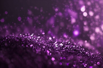 purple and silver colored glowing glow bokeh out of focus blurred particles and lights and waves.  Abstract glamour high tech technology background. Generative AI