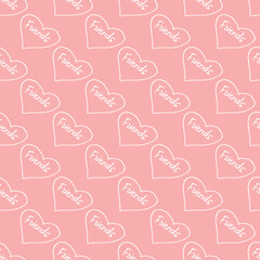 Fashion seamless vector pattern in pink background