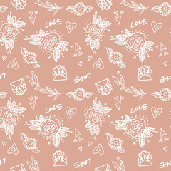 Seamless floral pattern with flowers