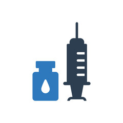 Injection Syringe And Vaccine Icon