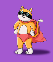 Super Cat Illustration, Character design