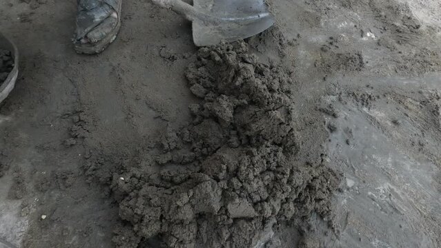 a man made cement material for construction work