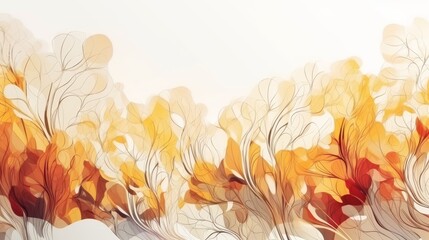 Obraz na płótnie Canvas Autumn abstract background, organic lines.