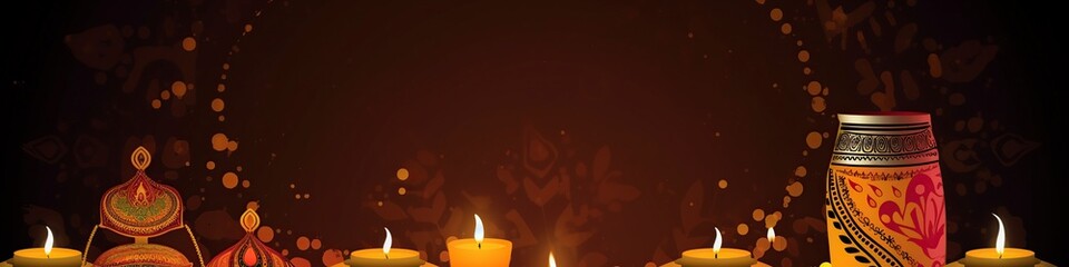 illustration, diwali decoration, website headers, generative ai