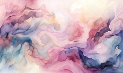  an abstract painting with pastel colors and a white background.  generative ai