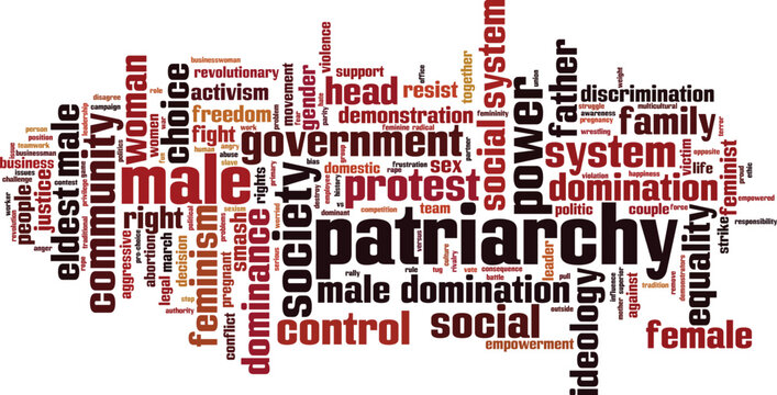 Patriarchy word cloud concept. Collage made of words about patriarchy. Vector illustration 