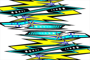 design vector racing background with a unique and cool line pattern with a star effect and with a mix of bright colors