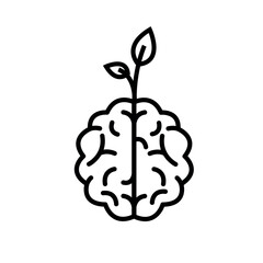 Innovative brain and hipster perspective vector illustration.
