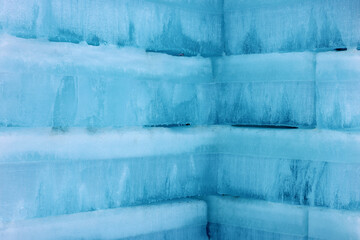 Icewall made of ice and snow as texture or background