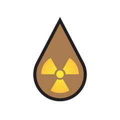 Radioactive waste. Toxic and chemical waste icon. Hazardous waste vector.