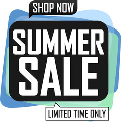 Summer Sale bubble banner, discount tag. PNG illustration