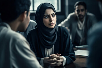Muslim woman leader in office, generative ai