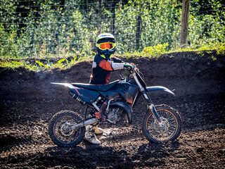 Motocross scene on a race