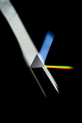 Light being dispersed falling through prism 