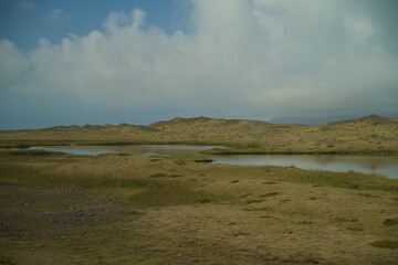 Picturesque green Iceland and its tundra