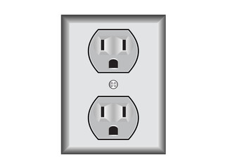 electrical outlet isolated , power socket