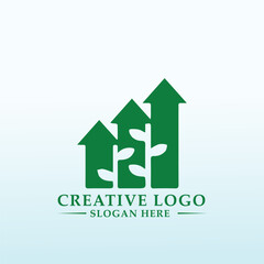 Rise nature vector logo design