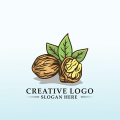 Walnut vector logo design idea