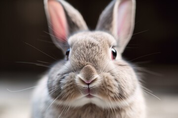 The rabbit with a pink heart drawn on its cheek Generative AI