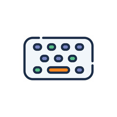 Keyboard icon. Suitable for Web Page, Mobile App, UI, UX and GUI design