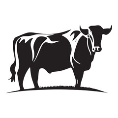 Vector Cow icon on White Background