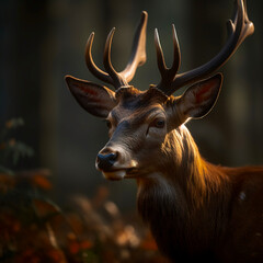 A FOREST DEER VERY REALISTIC DIGITAL ART