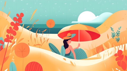 Colorful Illustrations Capture the Beauty of a Summer Escape to Paradise