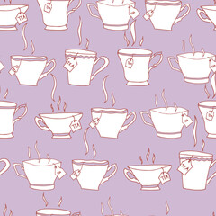 Motif tasses de thé - Tea time 