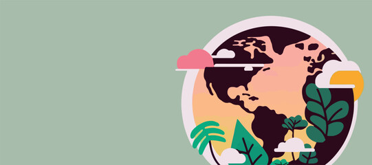 earth day, ecology concept, our planet, banner