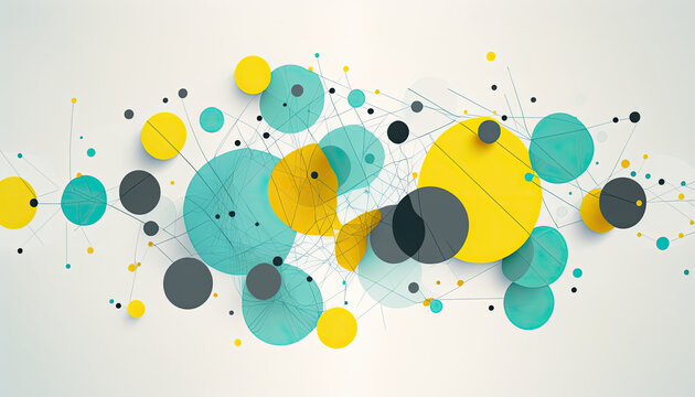 Fototapeta Plexus Circles: A Vibrant and Dynamic Abstract Geometric Background