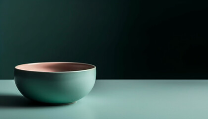 Ceramic coffee mug with blue patterned design generated by AI
