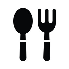cutlery solid icon illustration vector graphic