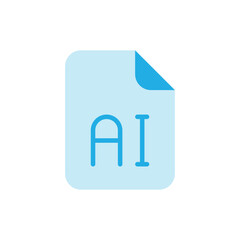 Ai File icon. Suitable for Web Page, Mobile App, UI, UX and GUI design