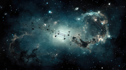 Music and stars wallpaper