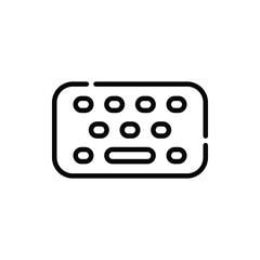 Keyboard icon. Suitable for Web Page, Mobile App, UI, UX and GUI design