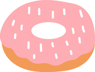 Doughnut With Pink Glaze