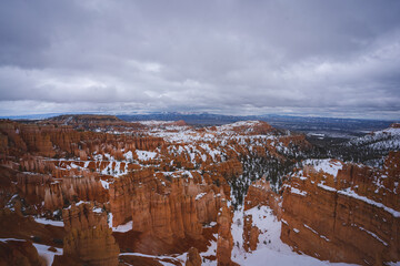 Bryce Canyon with snow