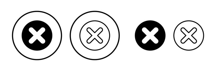 Obraz premium Close vector icon. Delete icon. remove, cancel, exit symbol.