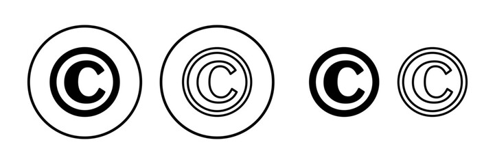 Copyright icon vector. copyright symbol