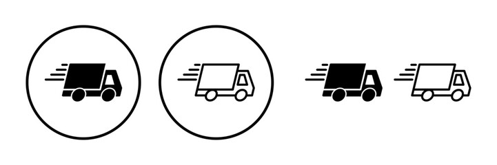 Delivery icon vector. Shipping fast delivery icon