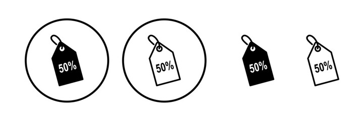 Discount icon vector. shopping tags. percentage icon